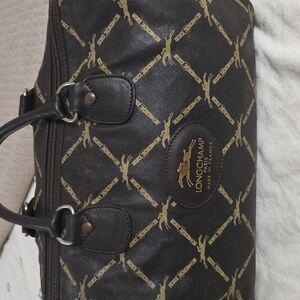 Longchamp Black Bag with Gold Chain – Women’s Designer Handbag – Gently Used